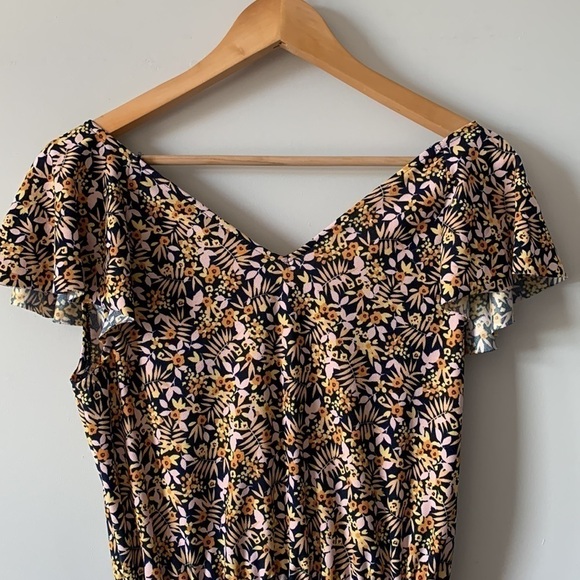 Mango Floral Boho Frill  Neckline Romper Size XXS - Picture 11 of 17